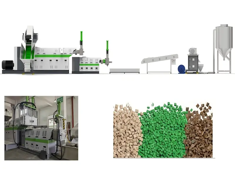 pesenan Afrika kanggo mesin pelletizing plastik