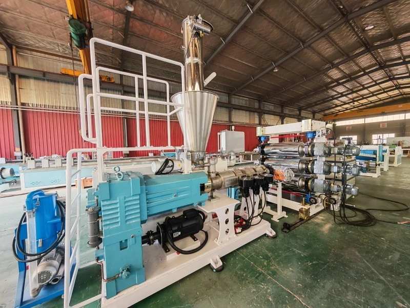 PVC Sheet Extrusion Line siap kanggo commissioning