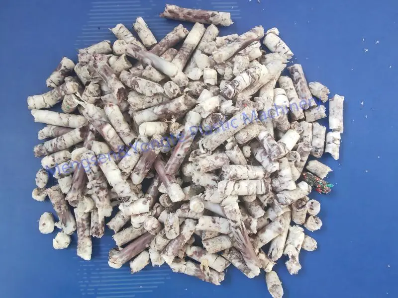 Pelet Plastik Kompak digawe dening pelletizer kompresi daur ulang film plastik