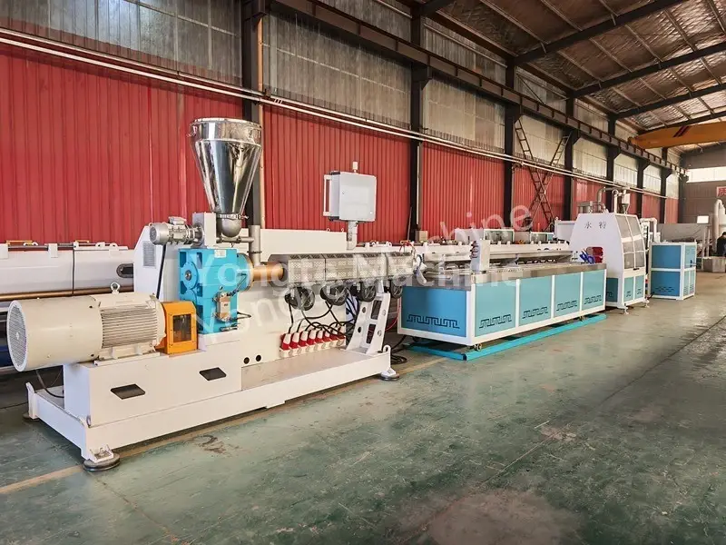 irrigation pipe machine installed